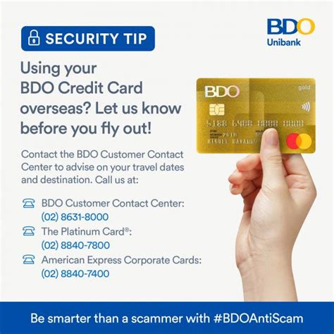 bdo customer service number international.